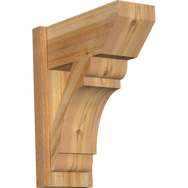 Ekena Millwork Olympic Slat Rough Sawn Outlooker, Western Red Cedar, 8"W x 18"D x 22"H OUT08X18X22OLY06RWR - main